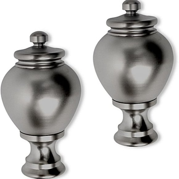Cambria Graphite Apothecary Finials Set of 2 NEW - Picture 1 of 1